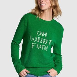 PINK Victoria's Secret Green Crew Neck Sweater